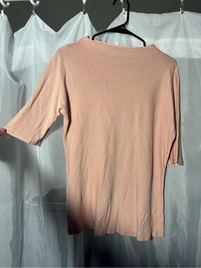 Talbots Blush Pink 1/4 Sleeve Silk & Cotton Lightweight Sweater
